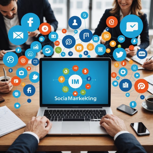 Comment une entreprise de solutions logicielles peut-elle intégrer le marketing social pour augmenter sa visibilité ?